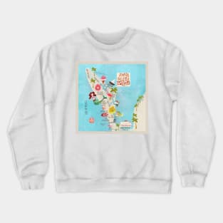 Anna Maria Island Florida//custom island map design and pattern Crewneck Sweatshirt